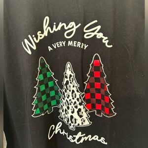 Plaid trendy Christmas baseball tee